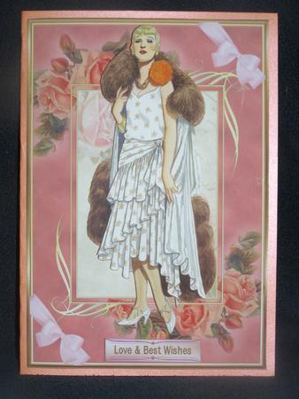 Lady of Fashion Birthday Decoupage Topper by Susan Smith