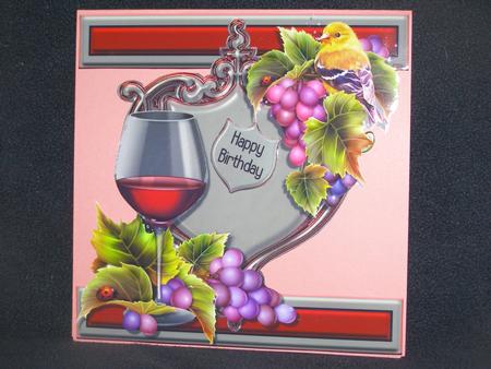 I Card Front Shield Card - Wine & Wildlife by Susan Smith