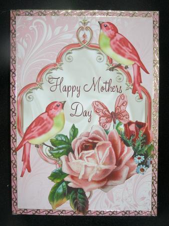 Happy Mothers Day with Vintage Roses & Birds by Susan Smith