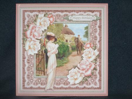 Vintage Lady Morning Stroll 8x8 Mini Kit & Decoupage by Susan Smith
