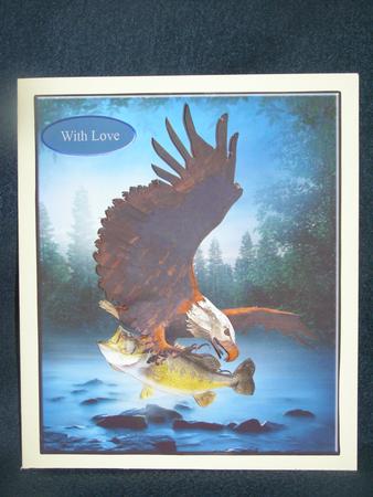 Bird of Prey Fishing Topper with Decoupage by Susan Smith