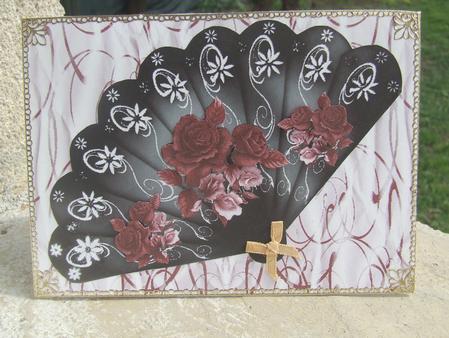 Rose Fan Card by Susan Smith