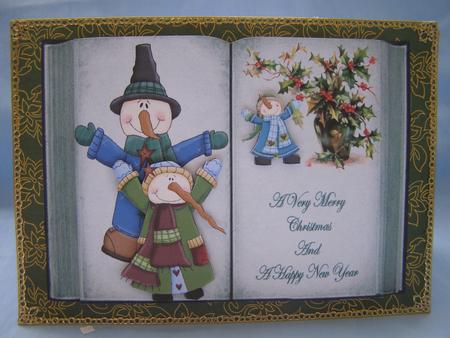 Christmas Book with Snowmen and Bookmark by Susan Smith