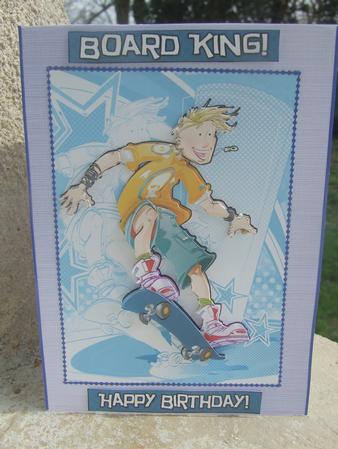 Skater Skateboarding Teen Dude Blue. by Susan Smith