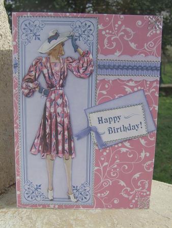 Vintage Woman in Mauve by Susan Smith