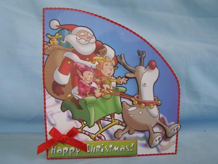 Santas Little Helpers Shaped Card. by Susan Smith