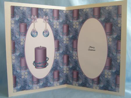 Christmas Candle and Baubles Insert by Susan Smith