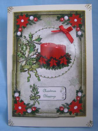 Red Xmas Candles Petal Stacker by Susan Smith