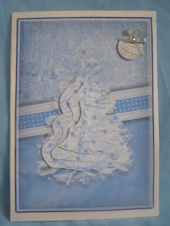 Blue Christmas Tree Quick Card by Susan Smith