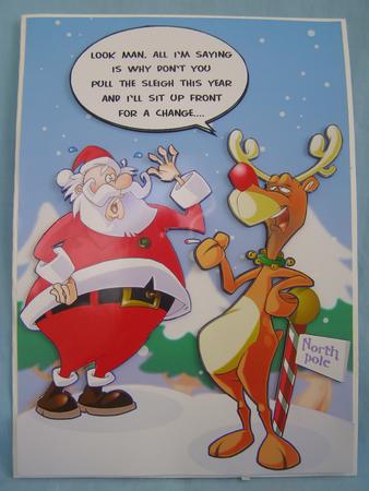 Cheeky Rudolf A4. by Susan Smith