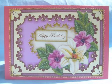 Framed Scalloped Doily Blank Card Front & Insert 8 by Susan Smith