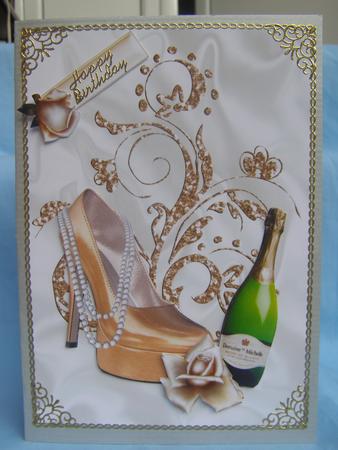 Gold and Pearl Shoe, with Rose by Susan Smith