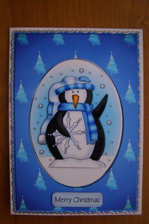 Snowman Card Front by Susan Smith