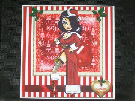 Mrs Christmas Card Front Kit by Susan Smith