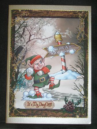 It's My Day Off! Christmas Elf Decoupage by Susan Smith