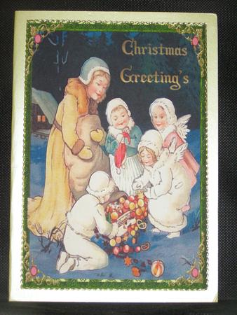 Christmas Treats Decoupage Card Front by Susan Smith