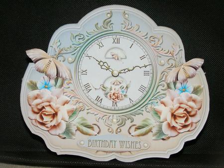 Champagne Roses Clock by Susan Smith
