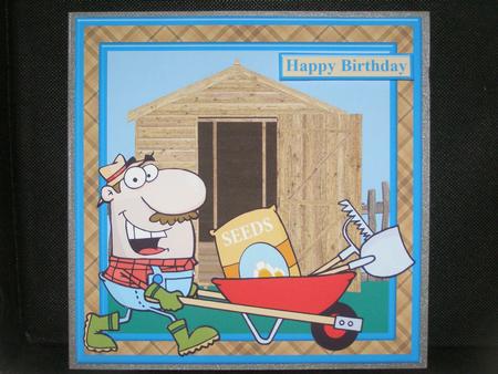 Gardener Dude - Father's Day / Birthday Topper & Decoupage by Susan Smith