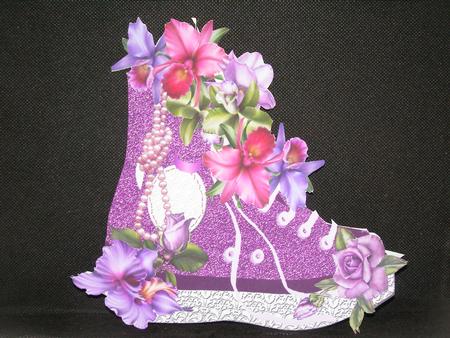 Purple Glitter Converse Boots Plus Gift Card by Susan Smith