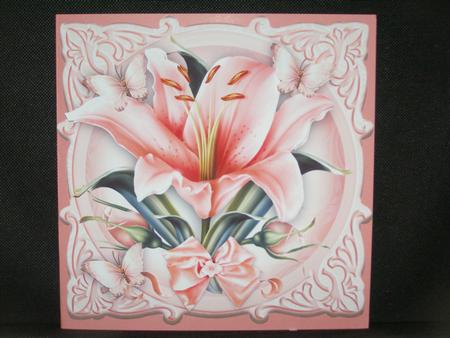 Vintage Rose Lilies Flowers Card by Susan Smith