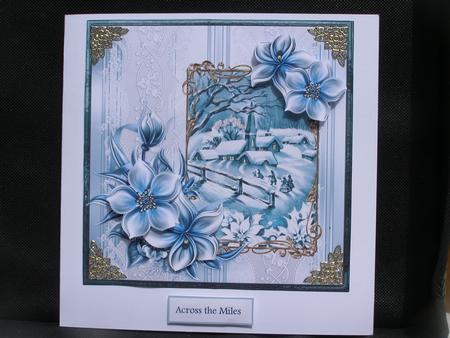 Vintage Christmas 7x7 Card with Decoupage by Susan Smith
