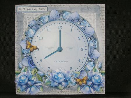 Flowers and Time Card Front by Susan Smith