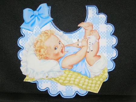 Smile Baby Boy for Your Pic on a Bib A4 by Susan Smith