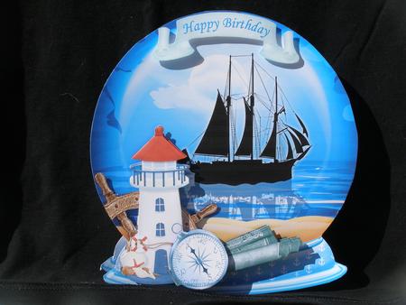 Sand Globe Sailing Ship Shaped Rocker Card Mini Kit by Susan Smith