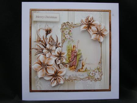 Shepherds Watch at Night 7x7 Card with Decoupage by Susan Smith