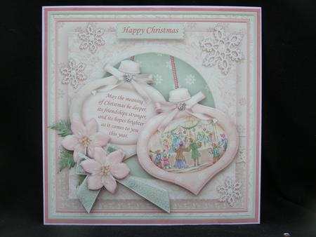 Christmas Baubles Christmas Shopping Decoupage 8x8 Mini Kit by Susan Smith
