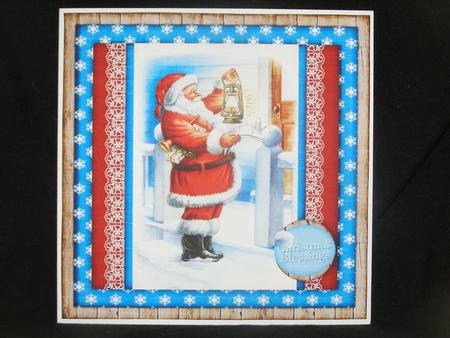 Cardtopper with Large Highbox Christmas Santa 471 by Susan Smith