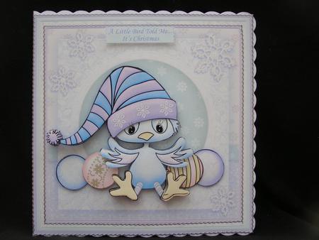 A Little Bird Told Me It's Christmas 8x8 Decoupage Mini Kit by Susan Smith