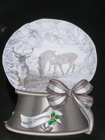 Winter Deer Snow Globe Card Kit by Susan Smith