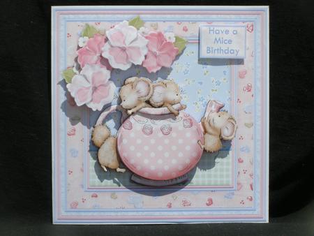 Time for Tea Mice 8x8 Mini Kit & Decoupage Various Occasions by Susan Smith