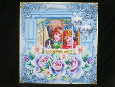 Window Vintage Children Christmas by Susan Smith