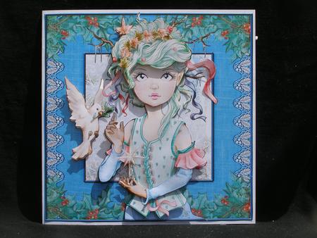 Cute Christmas Hope and Joy Blue 475 by Susan Smith