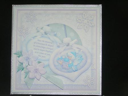 Christmas Baubles Frosty Fairy Decoupage 8x8 Mini Kit by Susan Smith