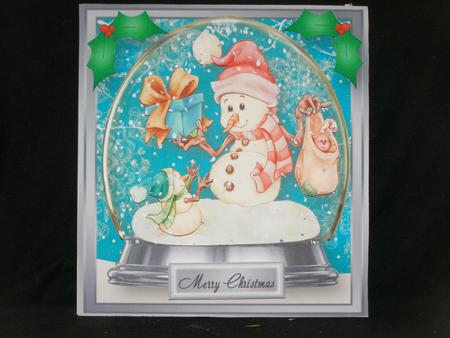 Beautiful Snowman Giving Out Presents Snow Globe by Susan Smith