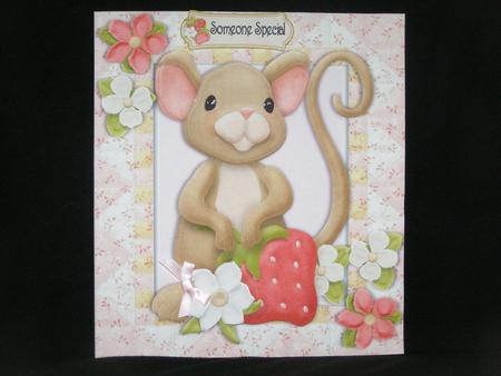 Gorgeous Mouse with Strawberry and Flowers 8x8 Mini Kit by Susan Smith