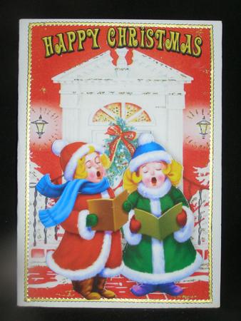 Vintage Girls Carol Singing in the Snow by Susan Smith