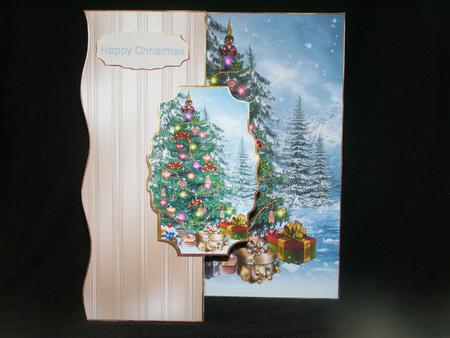 Christmas Tree No Hole Foldback Card by Susan Smith