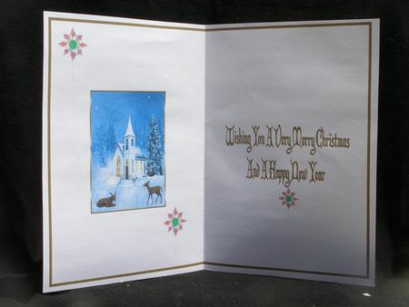 Christmas Winter Church Insert by Susan Smith