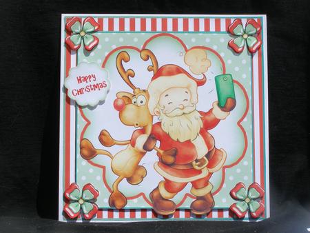Santa Selfie Moment Card Front Kit by Susan Smith