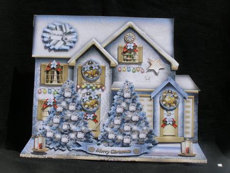 Winter Silver Christmas House Card Kit by Susan Smith