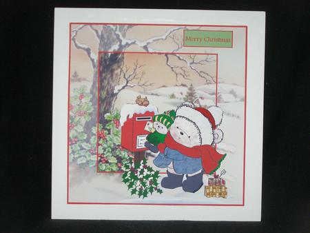 Posting a Letter to Santa 7x7 Card with Decoupage by Susan Smith