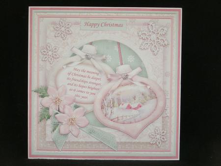 Christmas Baubles Pink Wonderland 8x8 Mini Kit & Decoupage by Susan Smith
