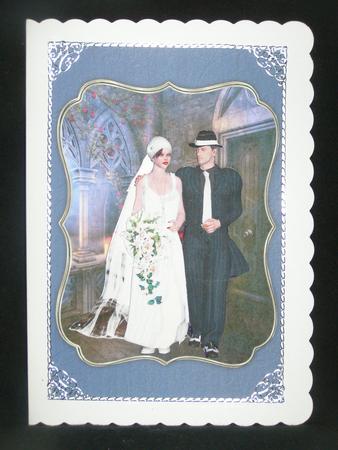 Cream Flapper Couple Wedding by Susan Smith