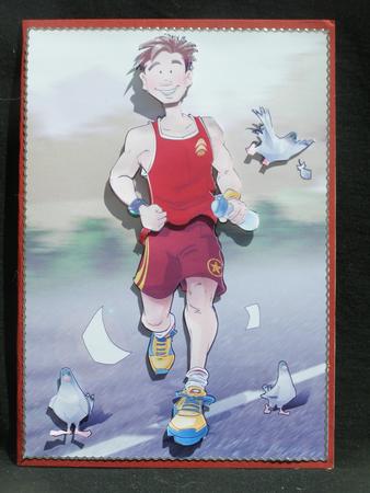 Jogger Dude (red) by Susan Smith