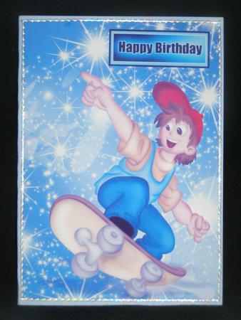 Skateboard Boy with Stars! by Susan Smith