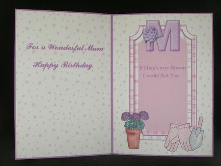 Mum - Picked Especially for You - Birthday Insert by Susan Smith